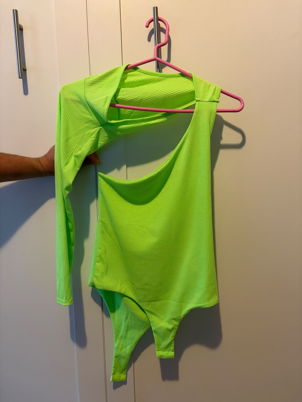 Neon Green One-Shoulder Bodysuit